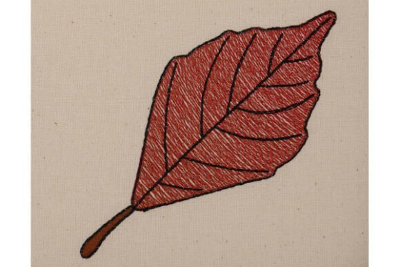 Autumn Leaf – Curved Fills Embroidery