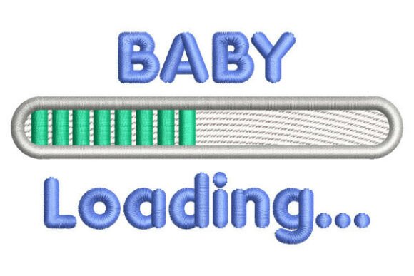 Baby Loading Embroidery Design