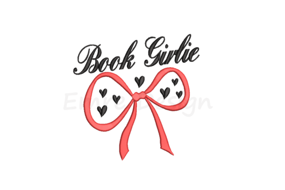 Book Girlie Embroidery Design