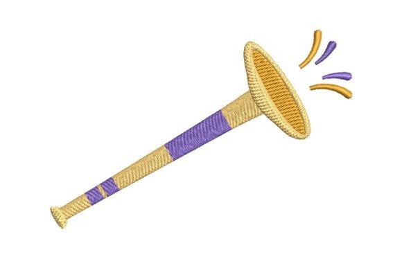 Cheerful Party Horn Embroidery Design