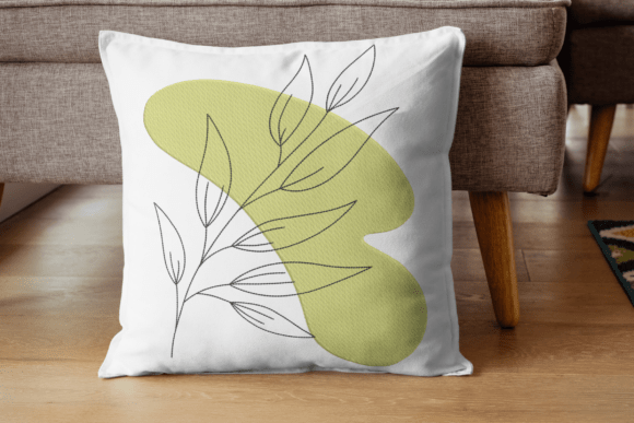 Elegant Leafy Abstract Embroidery Design