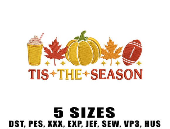 Fall Season Fun Embroidery Design