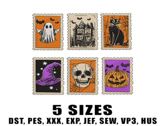 Halloween Stamps Set Embroidery Designs