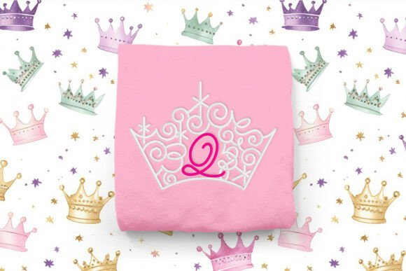 Magical Tiara with Letter Q Embroidery