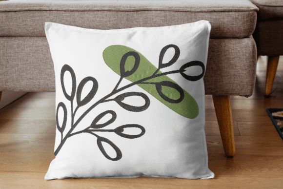Minimalist Branch Embroidery Design