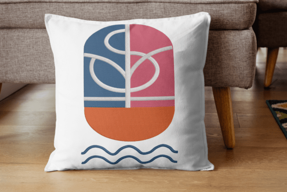 Modern Abstract Patch Embroidery Art