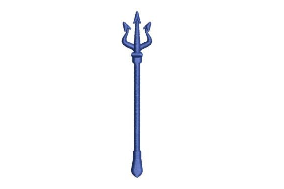 Nautical Trident Embroidery Design