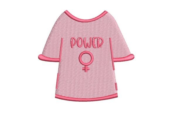 POWER Female Symbol T-Shirt Embroidery Design