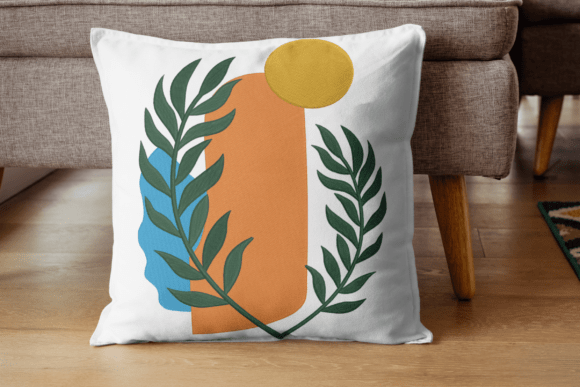 Sun Leaf Abstract Embroidery Design
